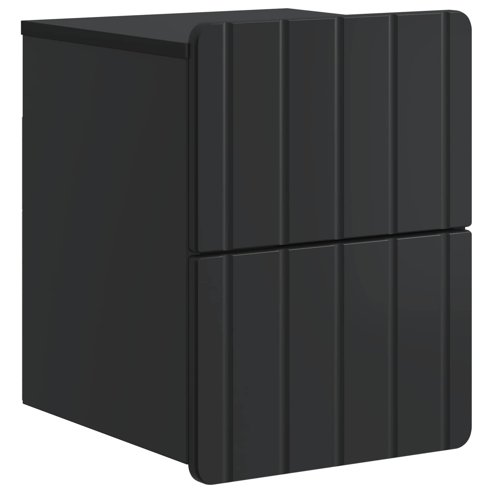 Mobiletto da notte a muro con cassetto Nero 33 x 34,5 x 43 cm | homemem39