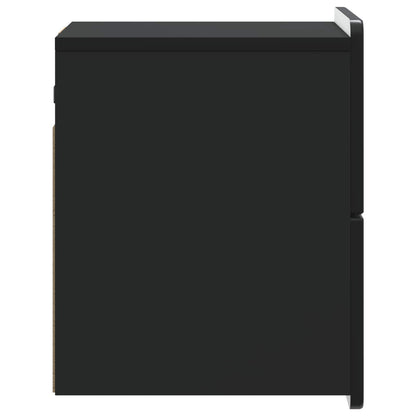 Mobiletto da notte a muro con cassetto Nero 33 x 34,5 x 43 cm | homemem39