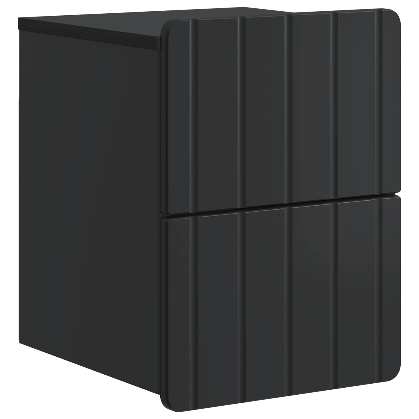 Mobiletto da notte a muro 2 pz Nero 33 x 34,5 x 43 cm