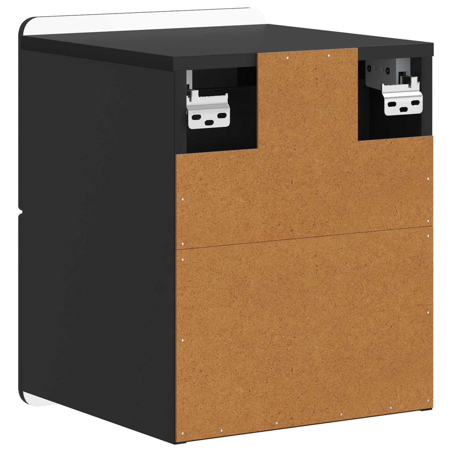 Mobiletto da notte a muro 2 pcs Nero 33 x 34,5 x 43 cm | homemem39