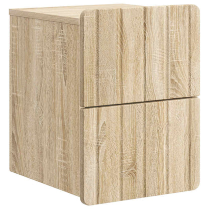 Mobiletto da notte a muro Rovere Sonoma 33 x 34,5 x 43 cm