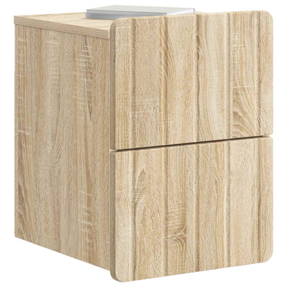 Mobiletto da notte a muro Rovere Sonoma 33 x 34,5 x 43 cm