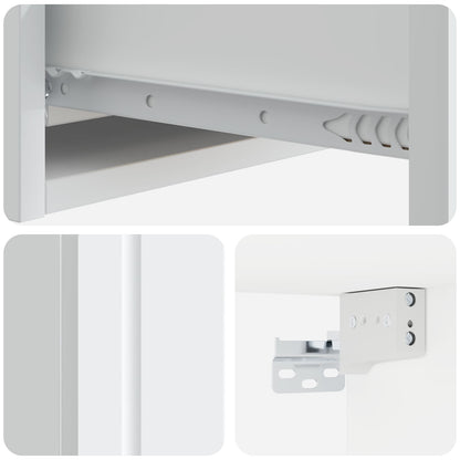 Tavolino da Parete Laterale Bianco 59 x 34,5 x 17 cm | homemem39