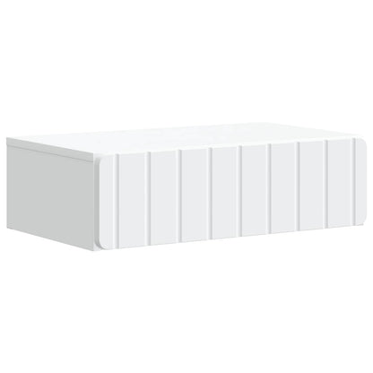 Tavolino da Parete Laterale Bianco 59 x 34,5 x 17 cm