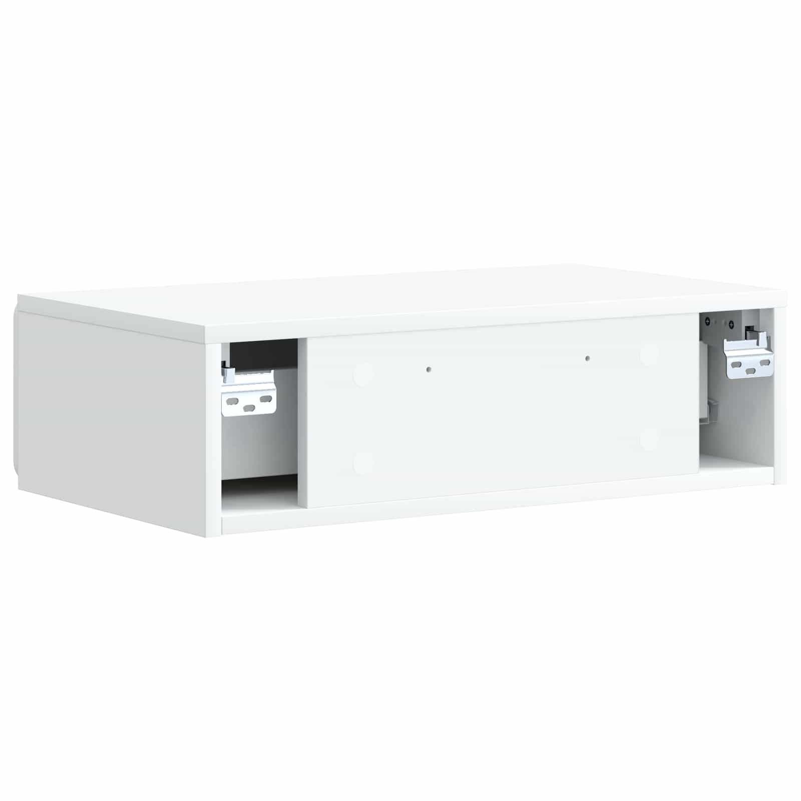 Tavolino da Parete Laterale Bianco 59 x 34,5 x 17 cm | homemem39