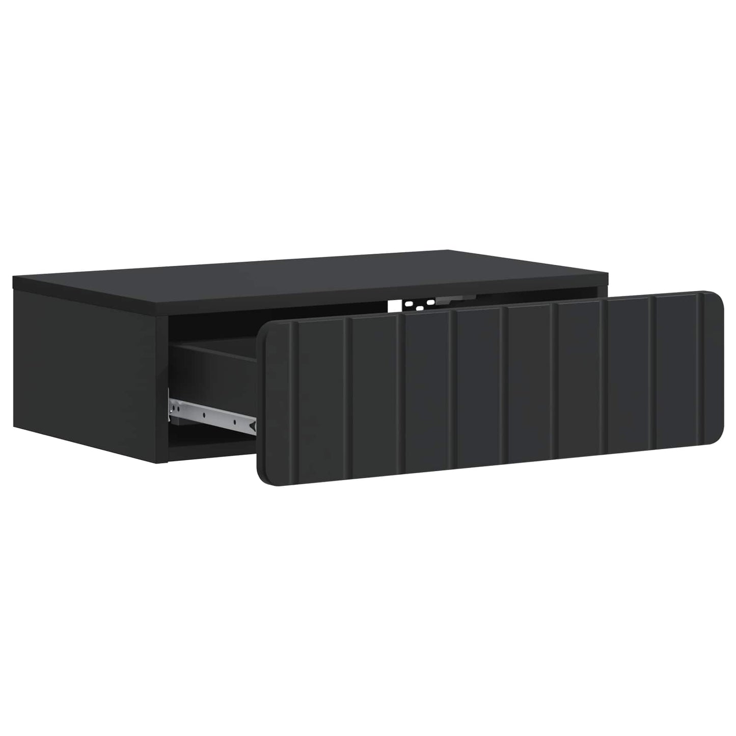 Tavolino da Parete Laterale Nero 59 x 34,5 x 17 cm