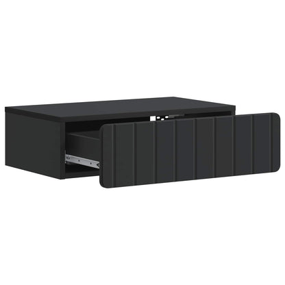 Tavolino da Parete Laterale Nero 59 x 34,5 x 17 cm