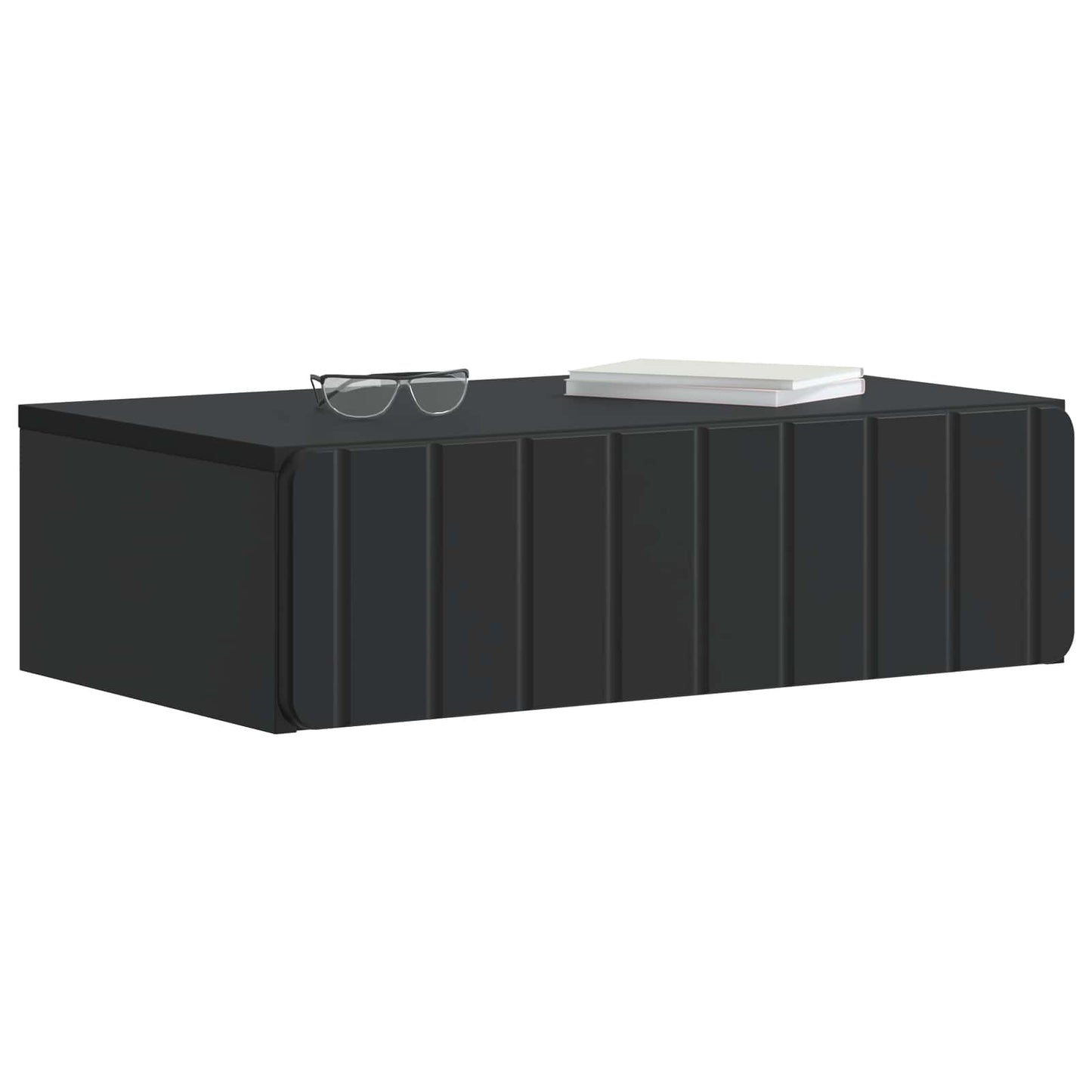 Tavolino da Parete Laterale Nero 59 x 34,5 x 17 cm | homemem39