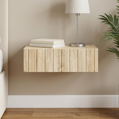 Tavolino da Parete Laterale Rovere Sonoma 59 x 34,5 x 17 cm - homemem39
