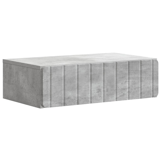Tavolino da Parete Laterale Grigio Cemento 59 x 34,5 x 17 cm