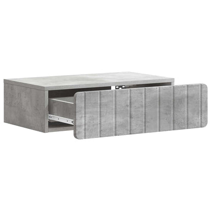 Tavolino da Parete Laterale Grigio Cemento 59 x 34,5 x 17 cm | homemem39