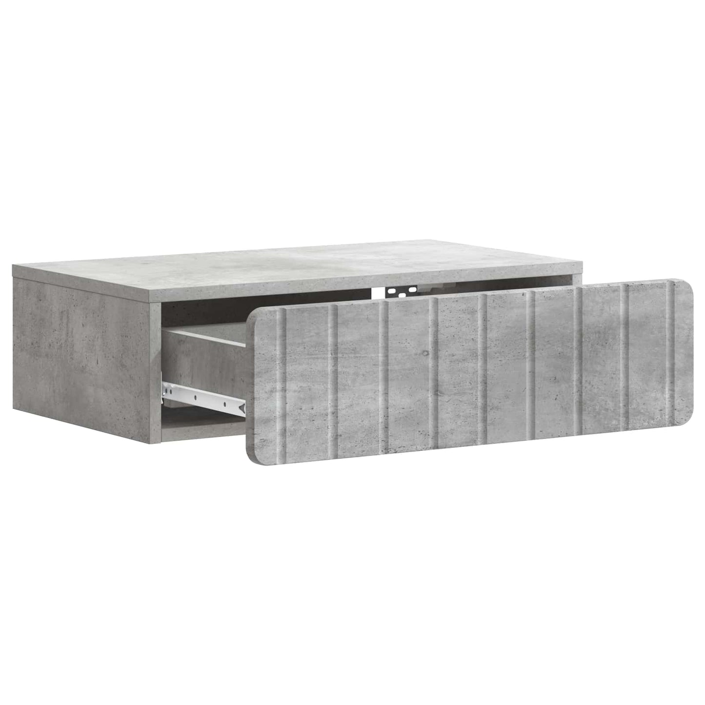 Tavolino da Parete Laterale Grigio Cemento 59 x 34,5 x 17 cm