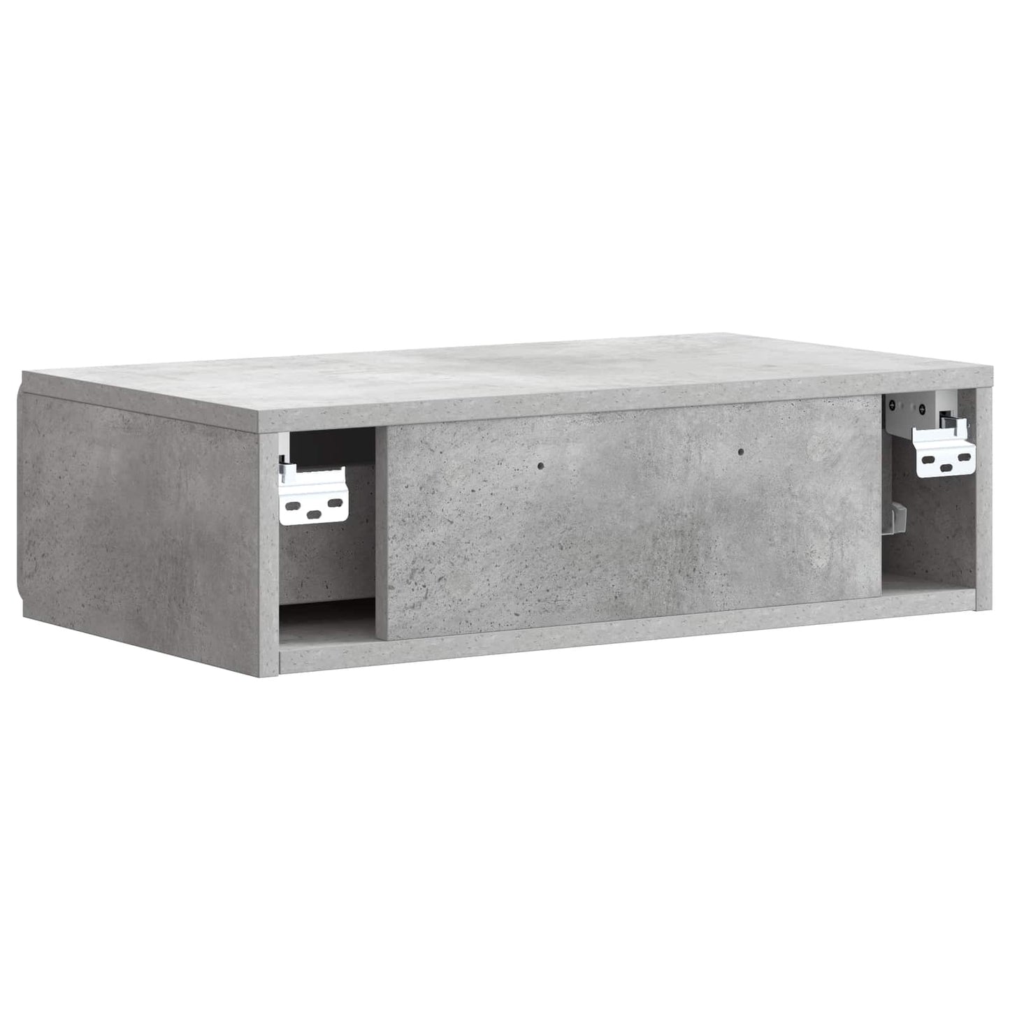 Tavolino da Parete Laterale Grigio Cemento 59 x 34,5 x 17 cm