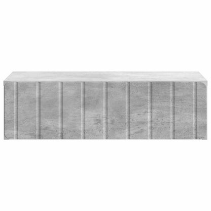 Tavolino da Parete Laterale Grigio Cemento 59 x 34,5 x 17 cm