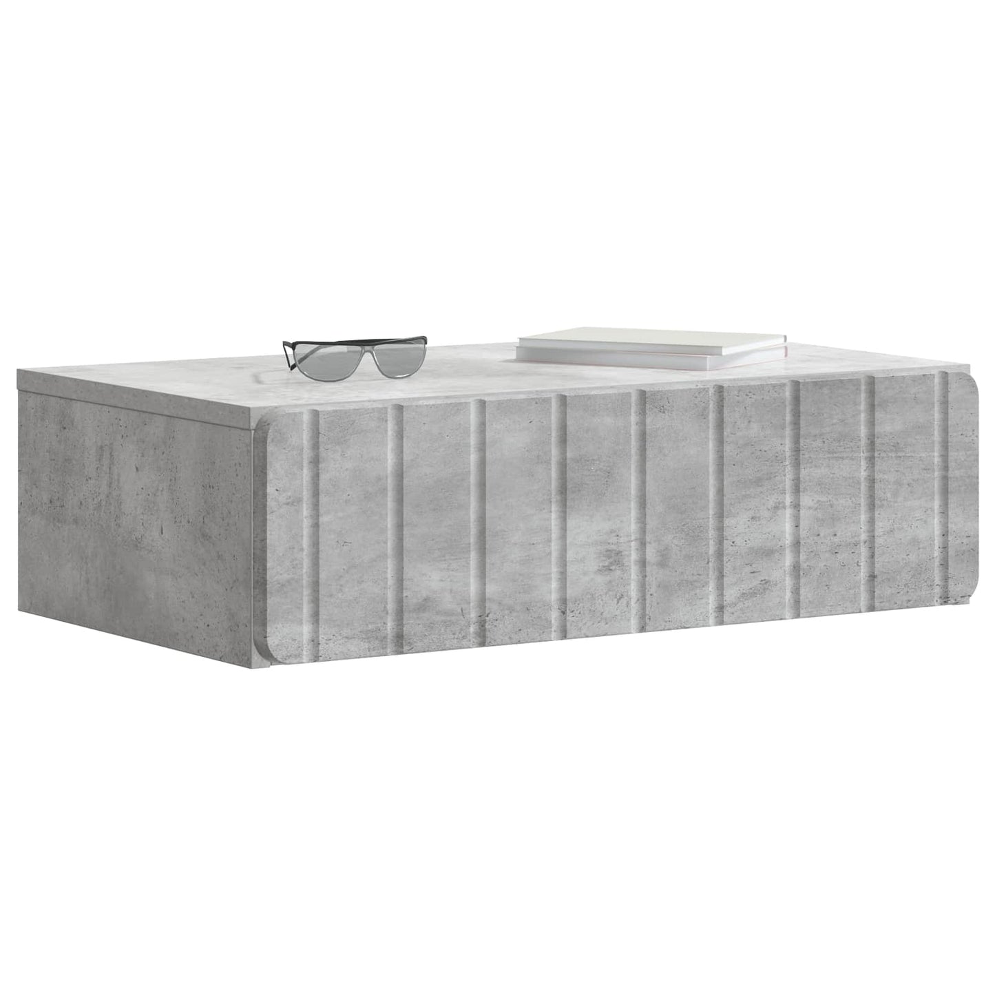 Tavolino da Parete Laterale Grigio Cemento 59 x 34,5 x 17 cm | homemem39