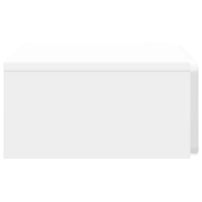 Tavolino da Parete Laterale Bianco Lucido 59 x 34,5 x 17 cm | homemem39