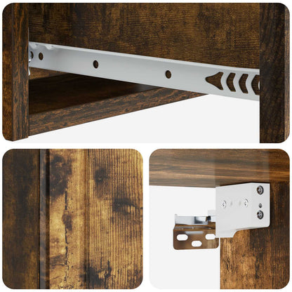 Tavolino da Parete Laterale Rovere Fumo 59 x 34,5 x 17 cm | homemem39