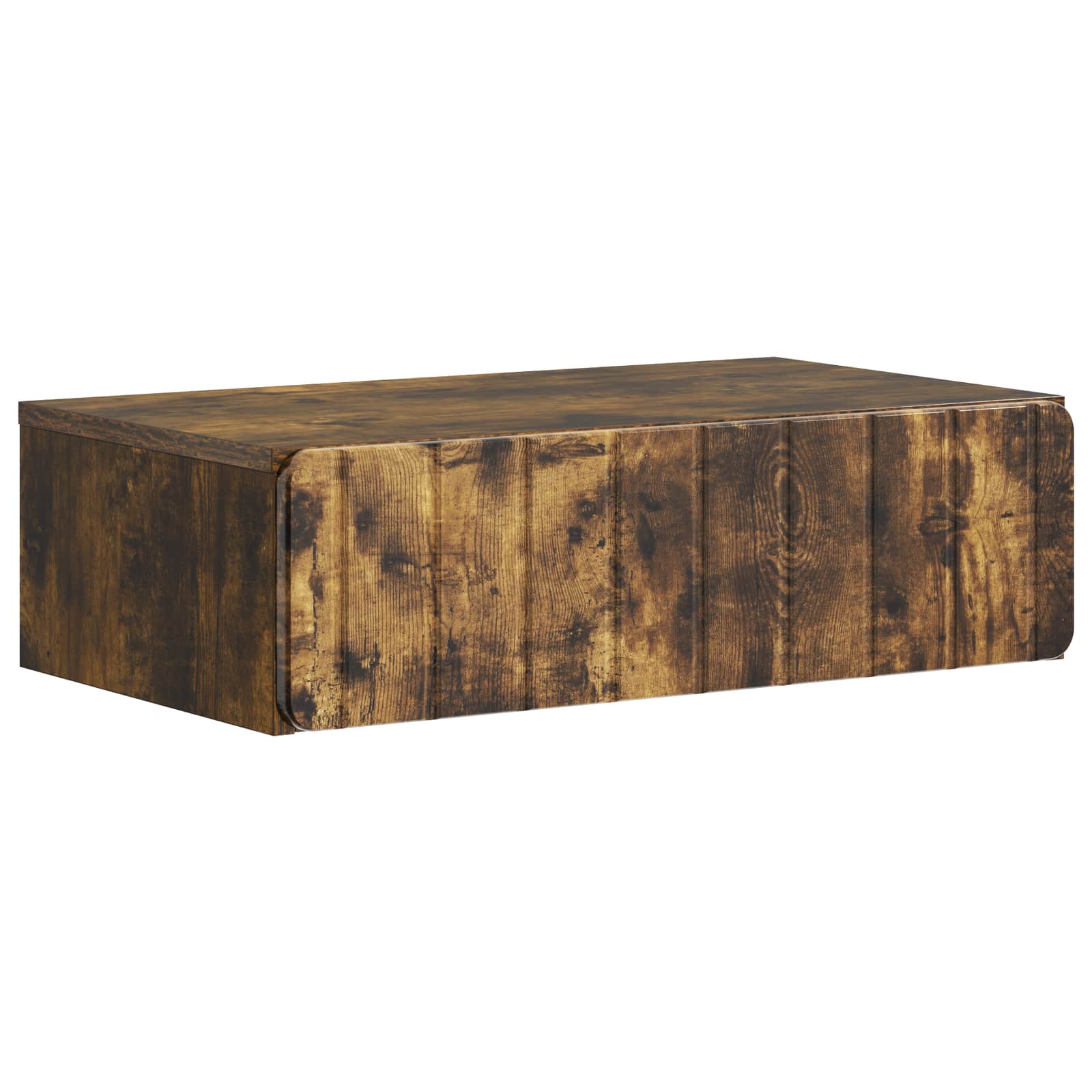Tavolino da Parete Laterale Rovere Fumo 59 x 34,5 x 17 cm - homemem39
