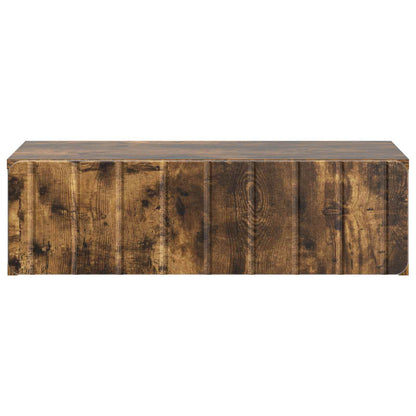 Tavolino da Parete Laterale Rovere Fumo 59 x 34,5 x 17 cm - homemem39