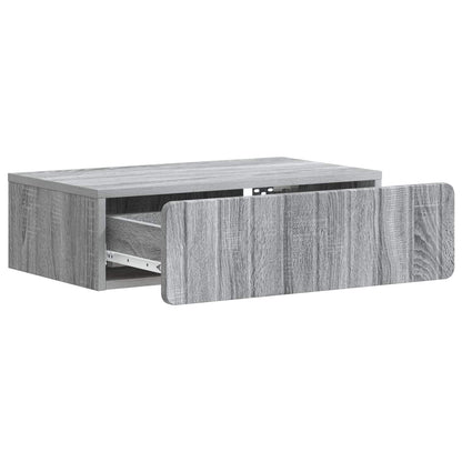 Tavolino da Parete Laterale Grigio Sonoma 59 x 34,5 x 17 cm | homemem39
