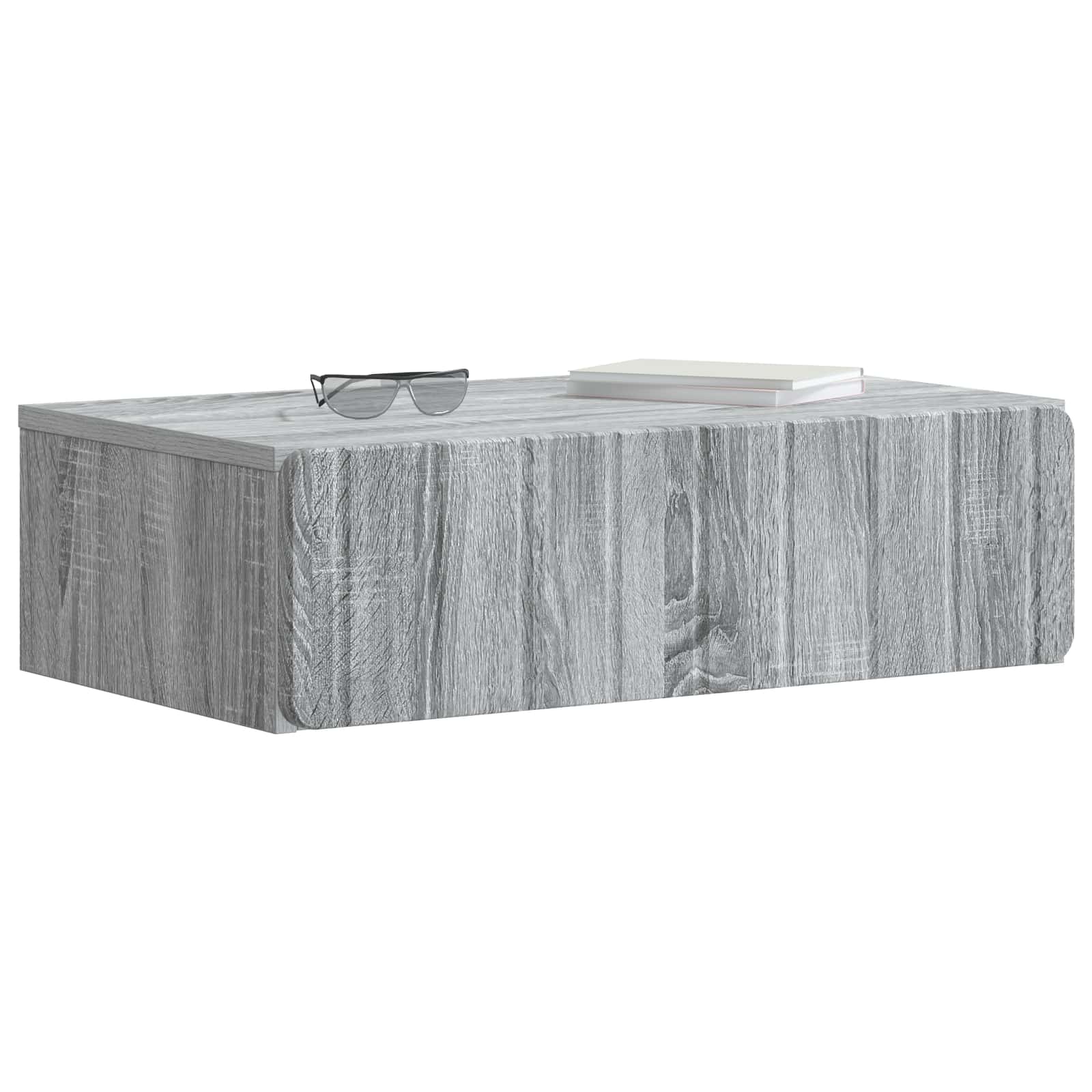 Tavolino da Parete Laterale Grigio Sonoma 59 x 34,5 x 17 cm | homemem39