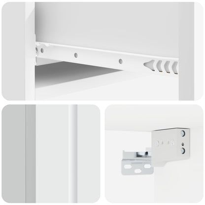 Tavolino da Parete Laterale Bianco 87,5 x 34,5 x 17 cm | homemem39