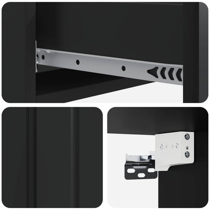 Tavolino da Parete Laterale Nero 87,5 x 34,5 x 17 cm | homemem39