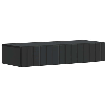 Tavolino da Parete Laterale Nero 87,5 x 34,5 x 17 cm