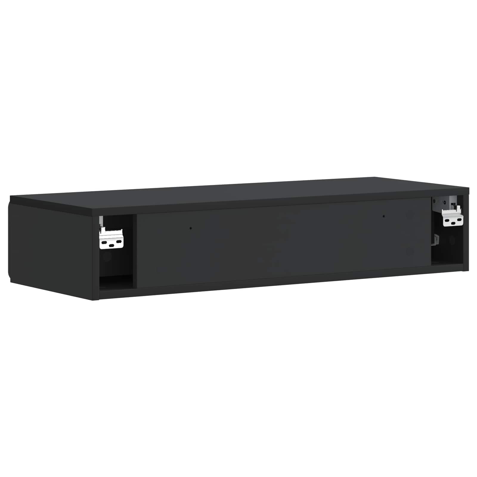 Tavolino da Parete Laterale Nero 87,5 x 34,5 x 17 cm | homemem39