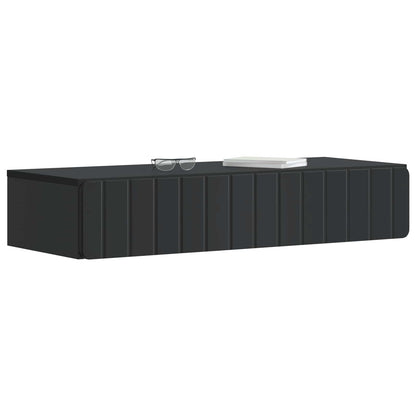 Tavolino da Parete Laterale Nero 87,5 x 34,5 x 17 cm | homemem39