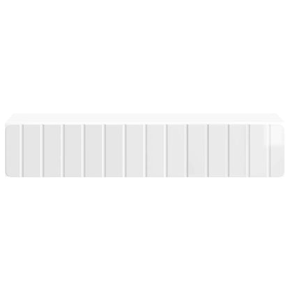 Tavolino da Parete Laterale Bianco Lucido 87,5 x 34,5 x 17 cm | homemem39