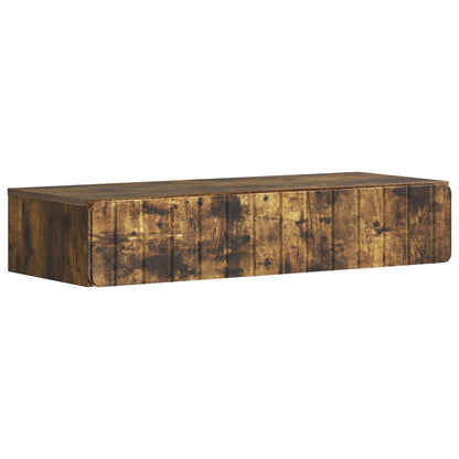 Tavolino da Parete Laterale Rovere Fumo 87,5 x 34,5 x 17 cm