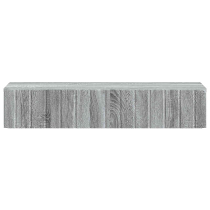 Tavolino da Parete Laterale Grigio Sonoma 87,5 x 34,5 x 17 cm