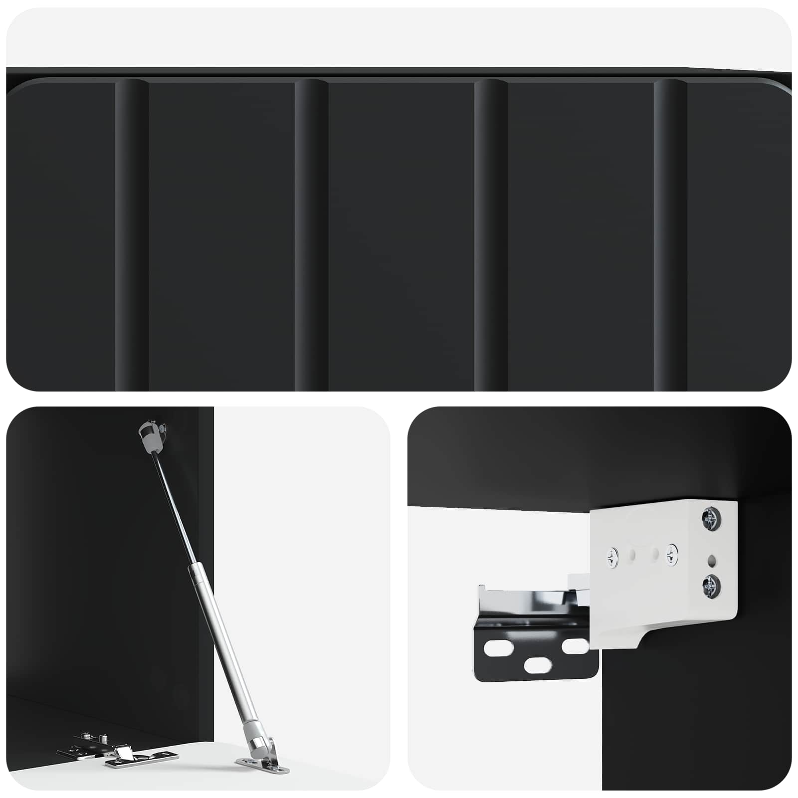 Mobile Porta TV da Muro Nero 59,5 x 41 x 30 cm | homemem39
