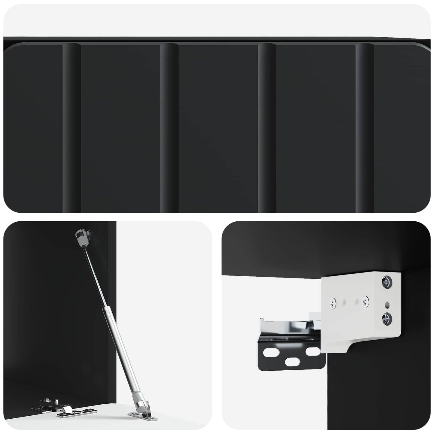 Mobile Porta TV da Muro 59,5 x 41 x 30 cm Nero