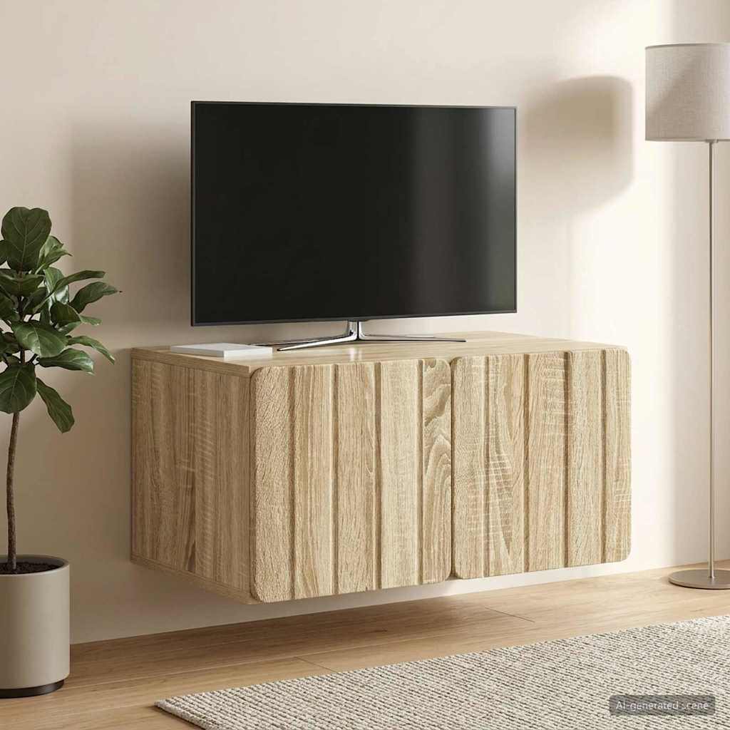 Mobile Porta TV da Muro 59,5 x 41 x 30 cm Rovere Sonoma