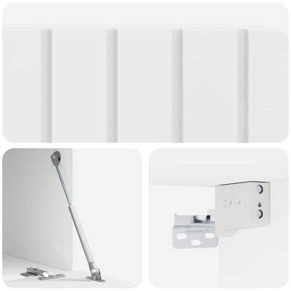 Mobile Porta TV da Muro 59,5 x 41 x 30 cm Bianco Lucido