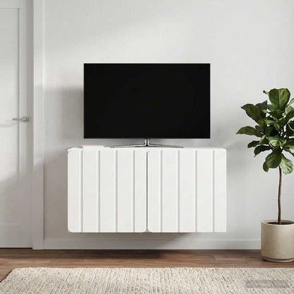Mobile Porta TV da Muro 59,5 x 41 x 30 cm Bianco Lucido