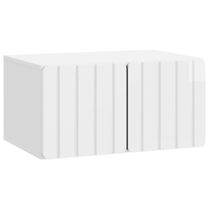 Mobile Porta TV da Muro Bianco Lucido 59,5 x 41 x 30 cm | homemem39
