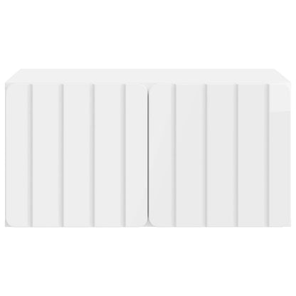 Mobile Porta TV da Muro 59,5 x 41 x 30 cm Bianco Lucido