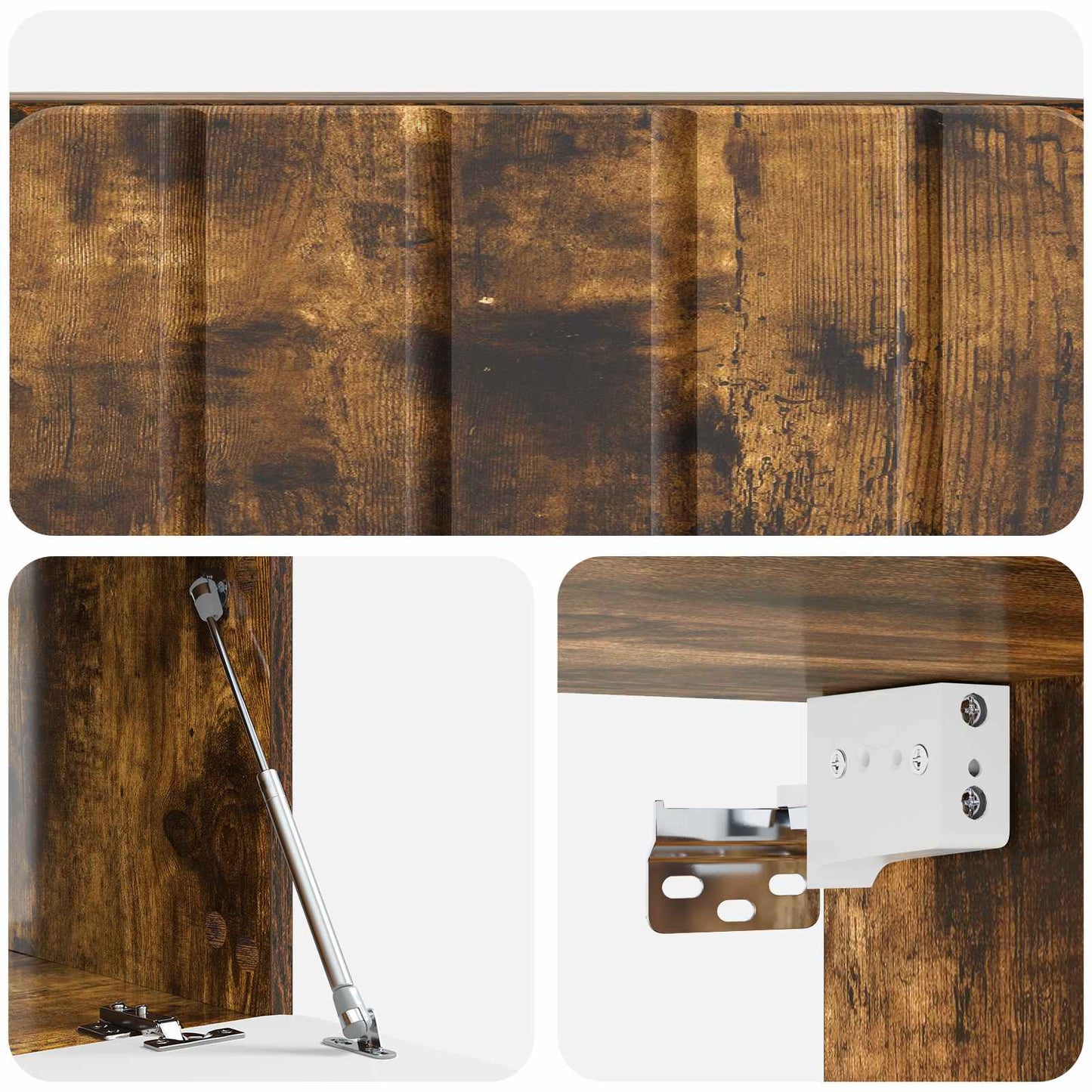 Mobile Porta TV da Muro 59,5 x 41 x 30 cm Rovere Fumo