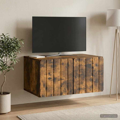 Mobile Porta TV da Muro 59,5 x 41 x 30 cm Rovere Fumo