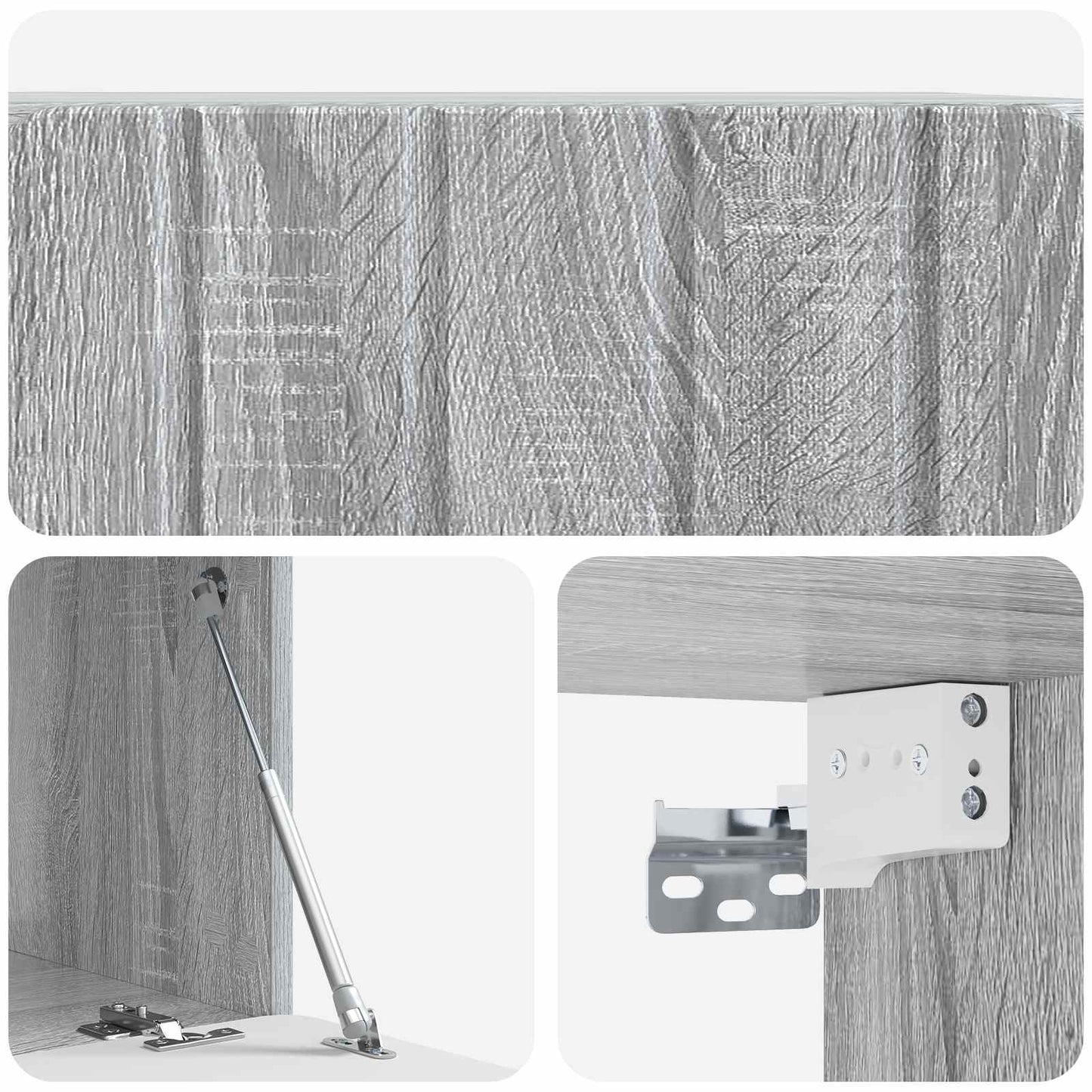 Mobile Porta TV da Muro Grigio Sonoma 59,5 x 41 x 30 cm | homemem39