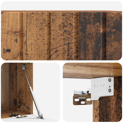 Mobile Porta TV da Muro 59,5 x 41 x 30 cm Legno antico