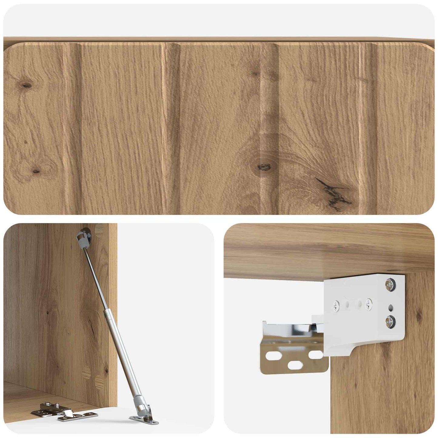 Mobile Porta TV da Muro Rovere Artigianale 59,5 x 41 x 30 cm | homemem39