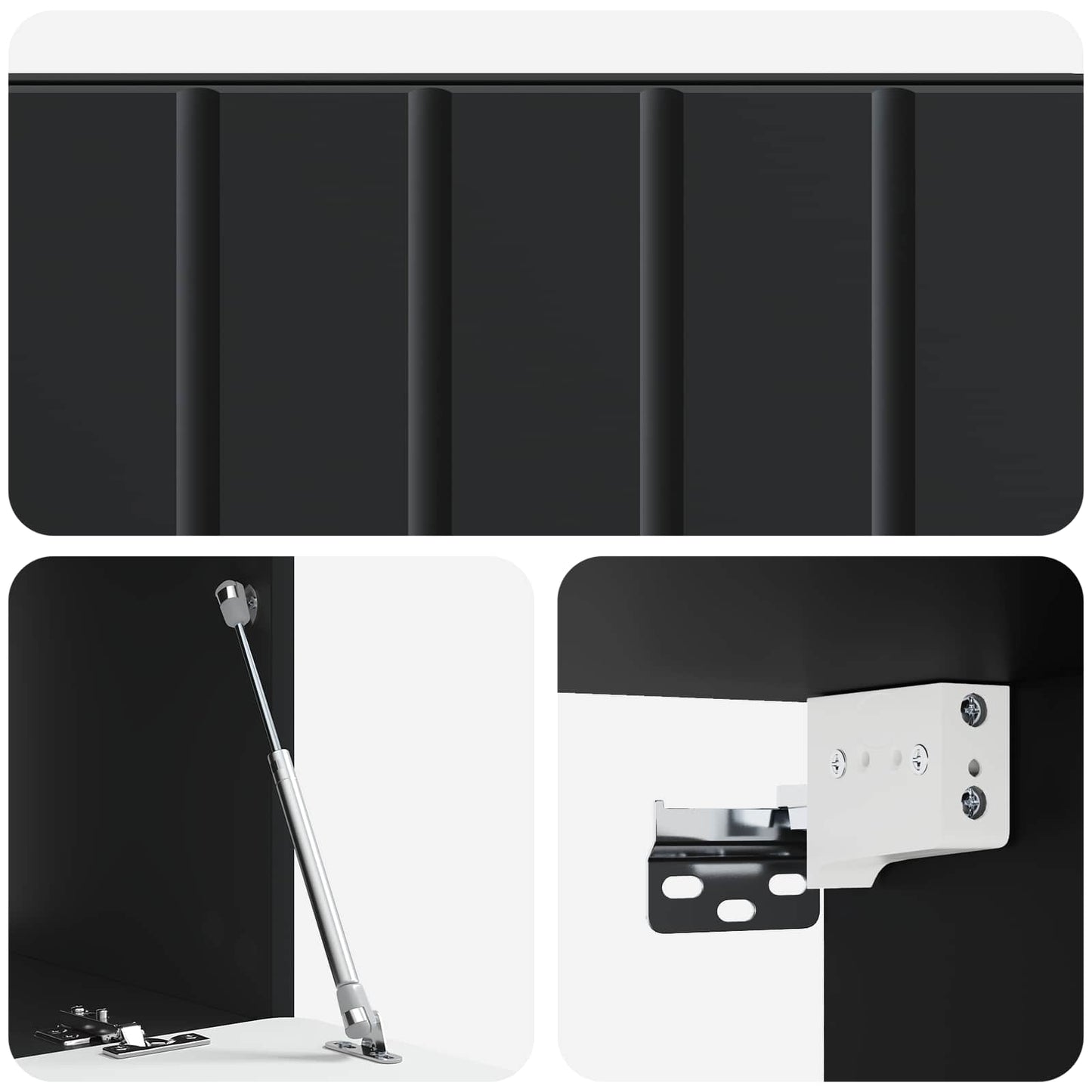 Mobile Porta TV da Muro Nero 78,5 x 41 x 30 cm | homemem39