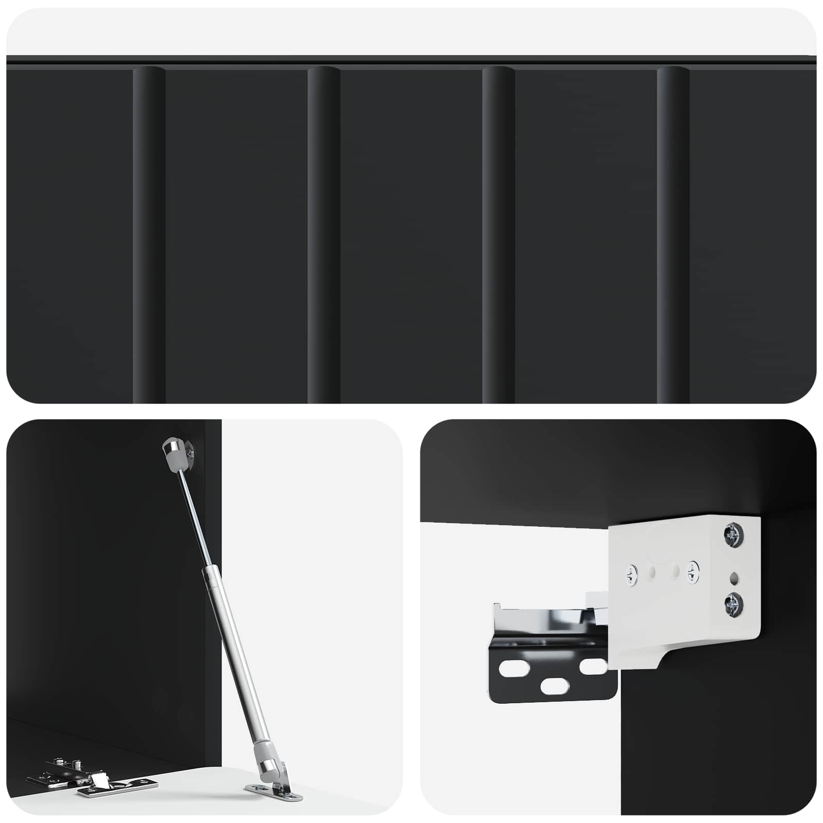 Mobile Porta TV da Muro Nero 78,5 x 41 x 30 cm | homemem39