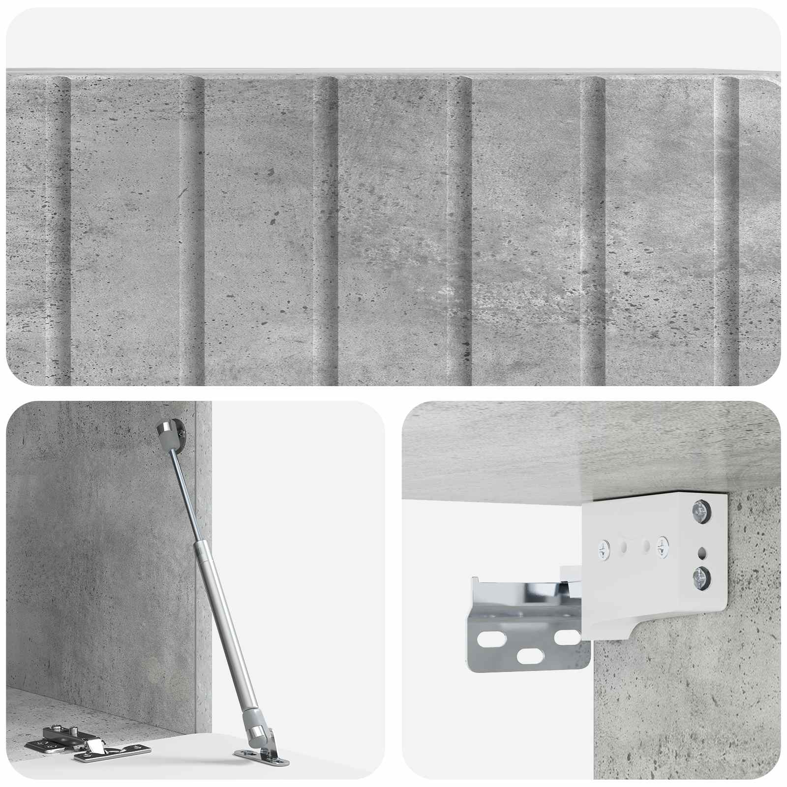 Mobile Porta TV da Muro Grigio Cemento 78,5 x 41 x 30 cm | homemem39