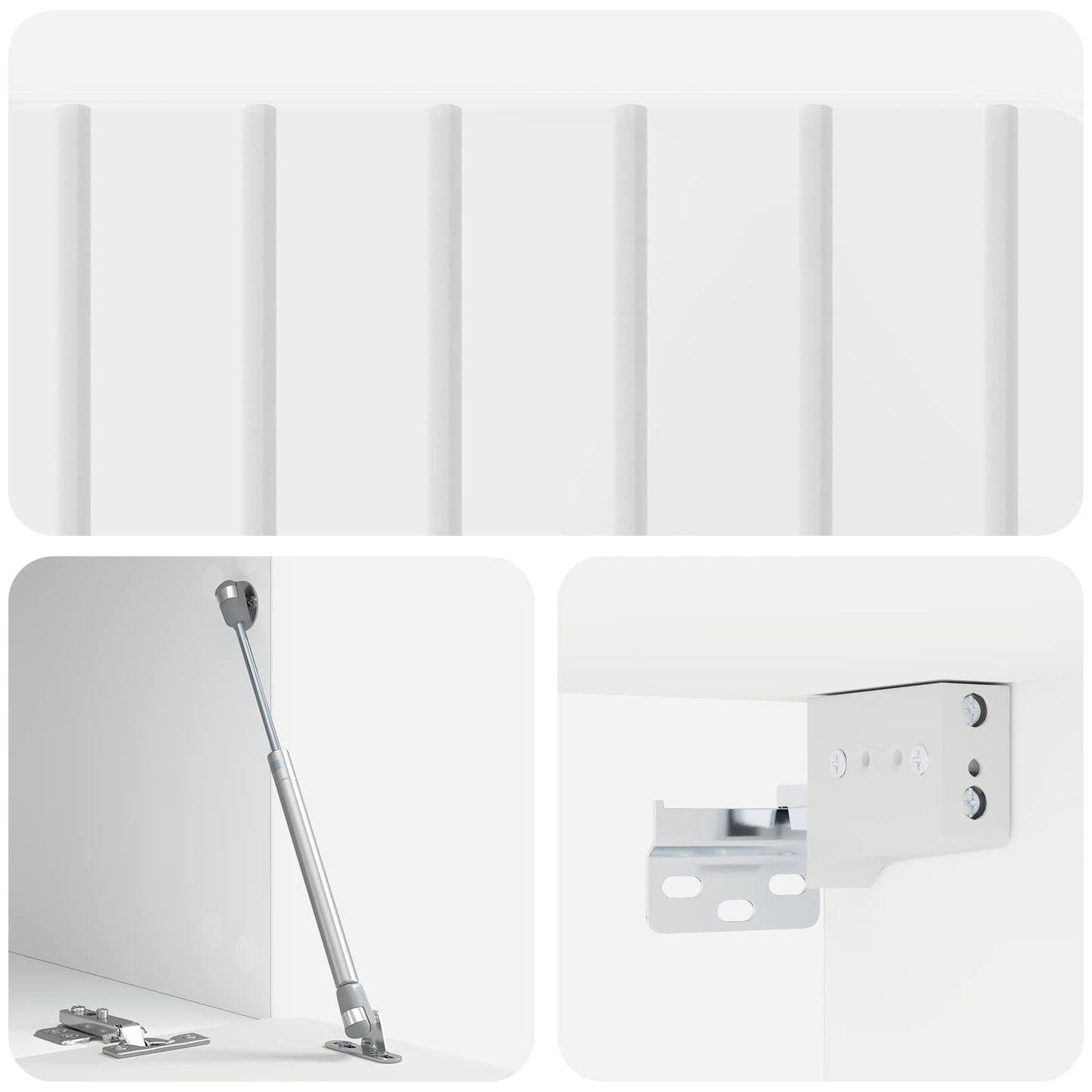 Mobile Porta TV da Muro Bianco Lucido 78,5 x 41 x 30 cm | homemem39