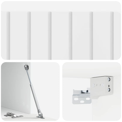 Mobile Porta TV da Muro Bianco Lucido 78,5 x 41 x 30 cm | homemem39
